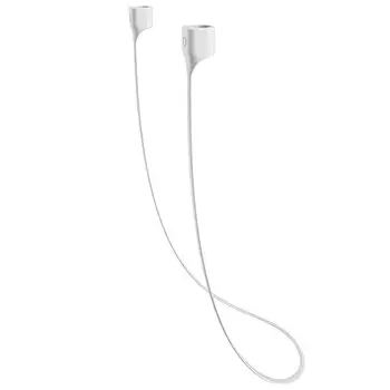 Силиконовый шнурок для AirPods Deppa белый