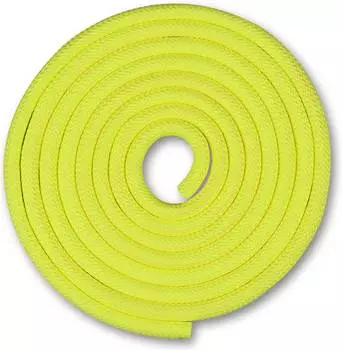 Скакалка для художественной гимнастики Утяжеленная 180 г INDIGO, SM-123, Лимонный, 3 м