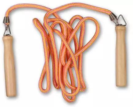 Скакалка INDIGO нейлон деревянные ручки IN121 2,5 м