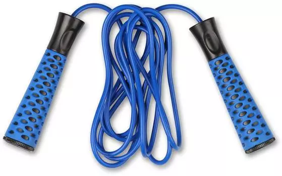 Скакалка INDIGO пластиковые ручки шнур ПВХ регулируемая длина 97123 IR 2,75 м Синий
