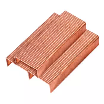 Скобы для степлера №24/6, 1000 штук, медное покр., LACO (Германия), до 30 листов, НК 24, (24 шт.)