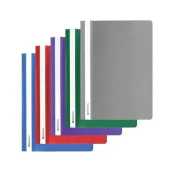 Скоросшиватель пластиковый BRAUBERG, А4, 130/180 мкм, ассорти, 221820, (50 шт.)