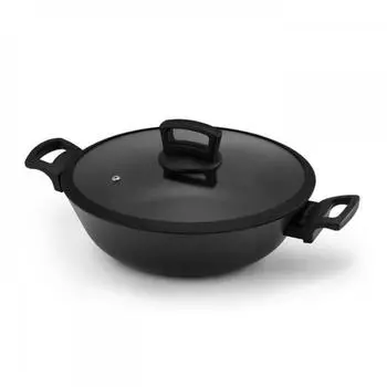 Сковорода-вок BEKA TWIST 30см с крышкой, экоуглеродистый алюминий