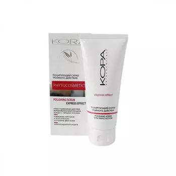 Скраб для лица Кора, 100 мл, полирующий тройного действия