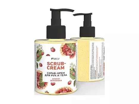 Скраб-крем для тела Milv Земляника 300 мл