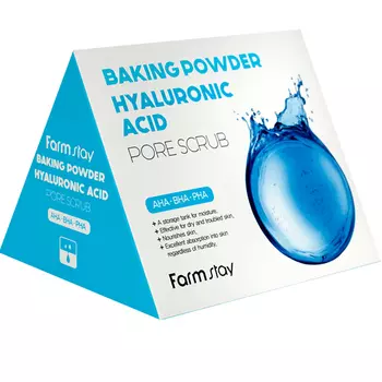 Скраб в пирамидках для очищения пор с содой и гиалуроновой кислотой Baking Powder Hyaluronic Acid Pore Scrub