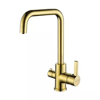 Смеситель для кухни Paulmark Logas Lo213021-G золото