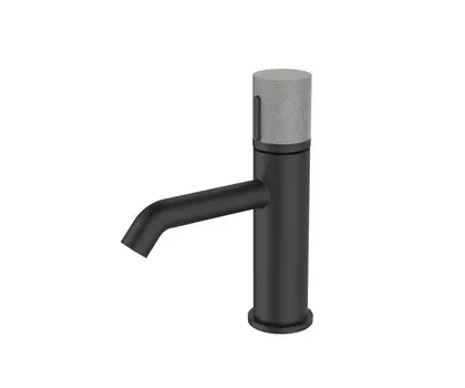 Смеситель для раковины Bronze de Luxe FOCUS черный/гранит (24601BG)