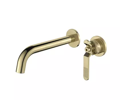 Смеситель для раковины настенный Bronze de Luxe 1760'S LOFT матовое золото (5530CG)