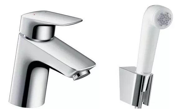 Смеситель для раковины с гигиеническим душем Hansgrohe Logis 71290000