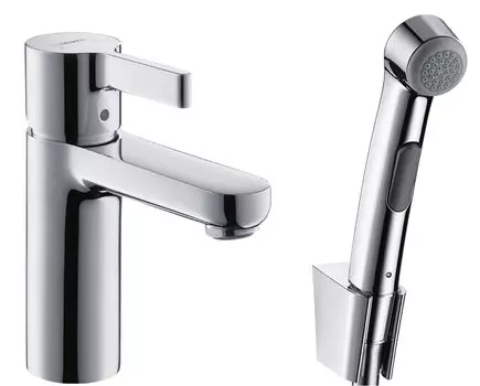 Смеситель для раковины с гигиеническим душем Hansgrohe Metris S 31160000