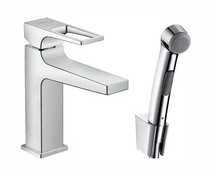 Смеситель для раковины с гигиеническим душем Hansgrohe Metropol 74522000