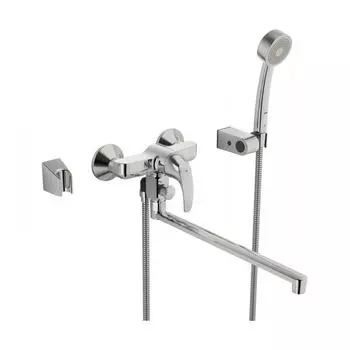 Смеситель для ванны и душа с длинным изливом и душевым комплектом Oras Polara 1447Y