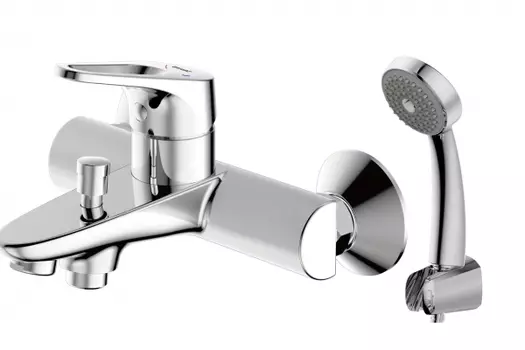 Смеситель для ванны с коротким изливом с аксессуарами Bravat Drop-D F648162C-B-RUS