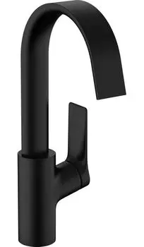 Смеситель Hansgrohe Vivenis для раковины 75030670, 210 с поворотный изливом, с донным клапаном, матовый черный