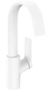 Смеситель Hansgrohe Vivenis для раковины 75030700, 210 с поворотный изливом, с донным клапаном, матовый белый