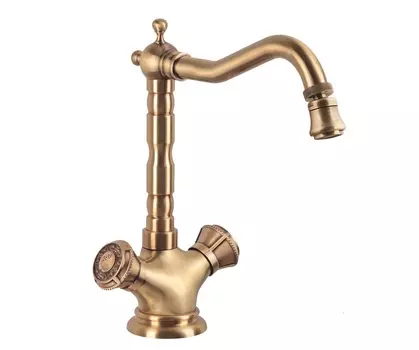 Смеситель кухонный + поворотный аэратор Bronze de Luxe ROYAL (10105K/1)