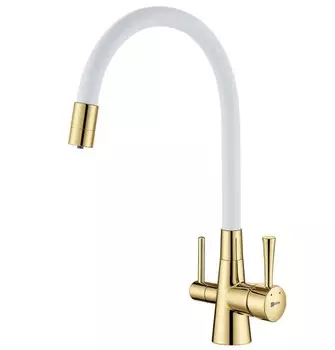 Смеситель Lemark Comfort (LM3075G-White) для кухни с подключением к фильтру с питьевой водой