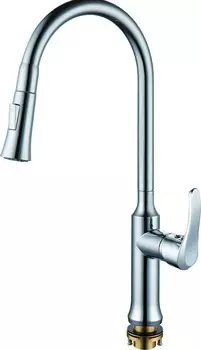 Смеситель одноручный для кухни с поворотным изливом и вытяжной лейкой RUSH Jawa (JA0735-24)