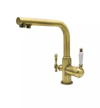 Смеситель с подключением фильтра (2в1) MILACIO Castellon Ceramic, бронза (MC.512.BR)