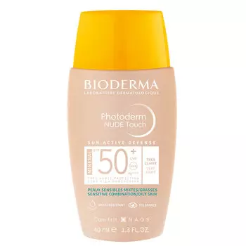 Солнцезащитный флюид Bioderma Photoderm с тоном, минеральные фильтры SPF 50+ ОC 40 мл