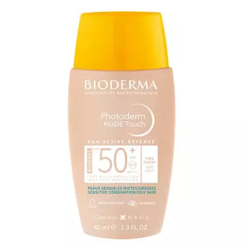 Солнцезащитный флюид Bioderma Photoderm с тоном, минеральные фильтры SPF 50+ СВ