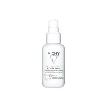 Солнцезащитный флюид для лица CAPITAL SOLEIL против признаков фотостарения SPF 50+ Vichy, 40 мл