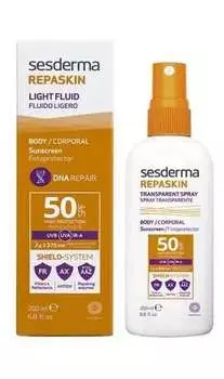 Солнцезащитный прозрачный спрей Sesderma Repaskin SPF 50, 200 мл