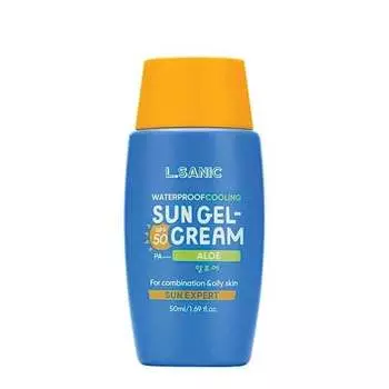 Солнцезащитный водостойкий матирующий гель-крем для лица L.Sanic с экстрактом алоэ SPF 50/PA++++ для комбинированной, жирной и проблемной кожи, 50мл