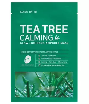 SOME BY MI Ампульная тканевая маска для лица с экстрактом чайного дерева TEA TREE CALMING GLOW LUMINOUS AMPOULE MASK, 25г