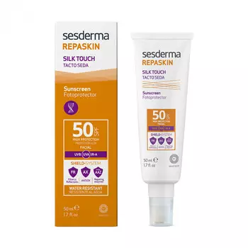 Средство солнцезащитное тонирующее с нежностью шелка для лица Sesderma Repaskin SPF 50, 50 мл