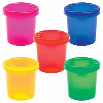 Стакан-непроливайка СТАММ Creative, ассорти, тонированный прозрачный, СН82, (20 шт.)