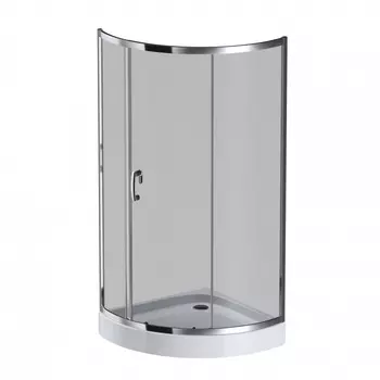 Стекла для душ. ограждения 90x90 AM.PM Like Solo Slide W83G-315-090CG, стекло тонированное, проф хром глян