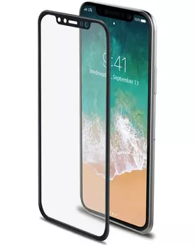 Стекло защитное Celly 3D Full Glass для Apple iPhone X/XS/11 Pro 5,8" глянцевое чёрное