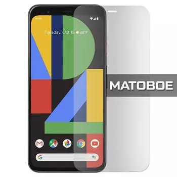 Стекло защитное гибридное МАТОВОЕ Krutoff для Google Pixel 4
