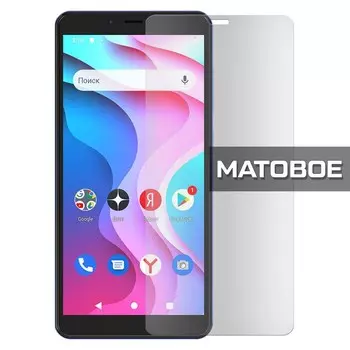 Стекло защитное гибридное МАТОВОЕ Krutoff для INOI A52 Lite