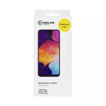 Стекло защитное Red Line Samsung Galaxy A41 tempered glass (комплект 2 шт.) УТ000020493