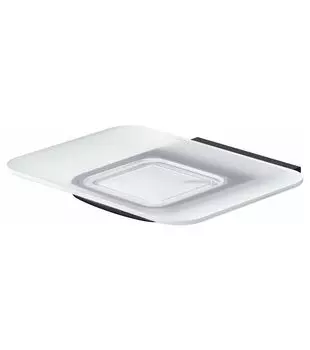 Стеклянная мыльница с настенным держателем AM.PM Inspire 2.0 A50A34222 черная