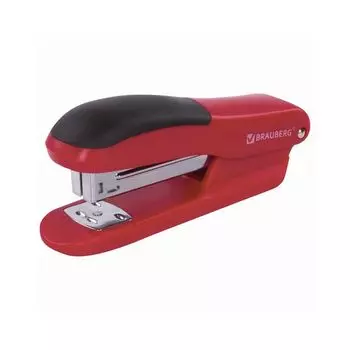 Степлер №24/6, 26/6 BRAUBERG "SX-39", до 25 листов, красный, 228592