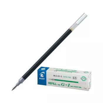 Стержень гелевый PILOT, 128 мм, ЗЕЛЕНЫЙ, узел 0,5 мм, линия письма 0,3 мм, BLS-G1-5 (12 шт.)