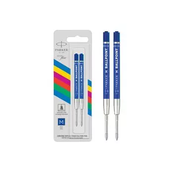 Стержень шариковый Parker QuinkFlow Basic Z09 (CW2166544) M 1мм синие чернила блистер (2шт)