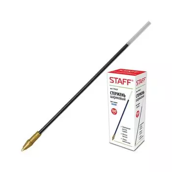 Стержень шариковый STAFF, СИНИЙ, узел 1 мм, линия письма 0,5 мм, 170227, (100 шт.)