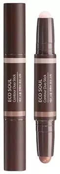 Стик для контурного макияжа The Saem Eco Soul Contour Duo Stick 1,9гр*2