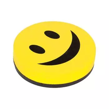 Стиратели магнитные для магнитно-маркерной доски, диаметр 90 мм, "Смайлик", КОМПЛЕКТ 3 ШТ., STAFF "Basic", ассорти, 237502