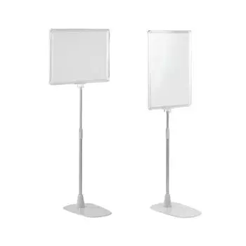 Стойка-инфодержатель напольная КОМПЛЕКТ 2шт, А4 (высота трубки до 55 см) ПРОЗРАЧНАЯ, 202356