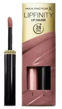 Стойкая губная помада и увлажняющий блеск Max Factor Lipfinity, 350 тон essential brown