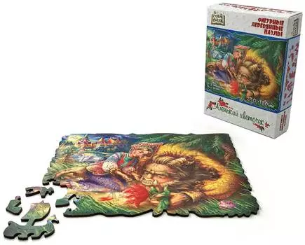 Страна сказок Фигурный деревянный пазл "Аленький цветочек" 8382