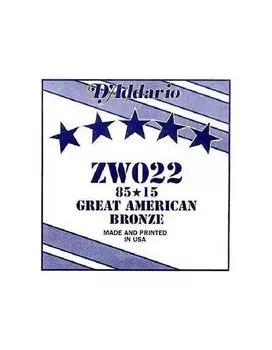 Струна одиночная для акустической гитары D'ADDARIO ZW022