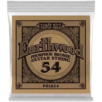 Струна одиночная для акустической гитары ERNIE BALL 1854 Earthwood Phosphor Bronze .054