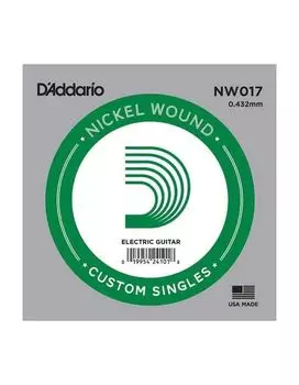 Струна одиночная для электрогитары D'ADDARIO NW017
